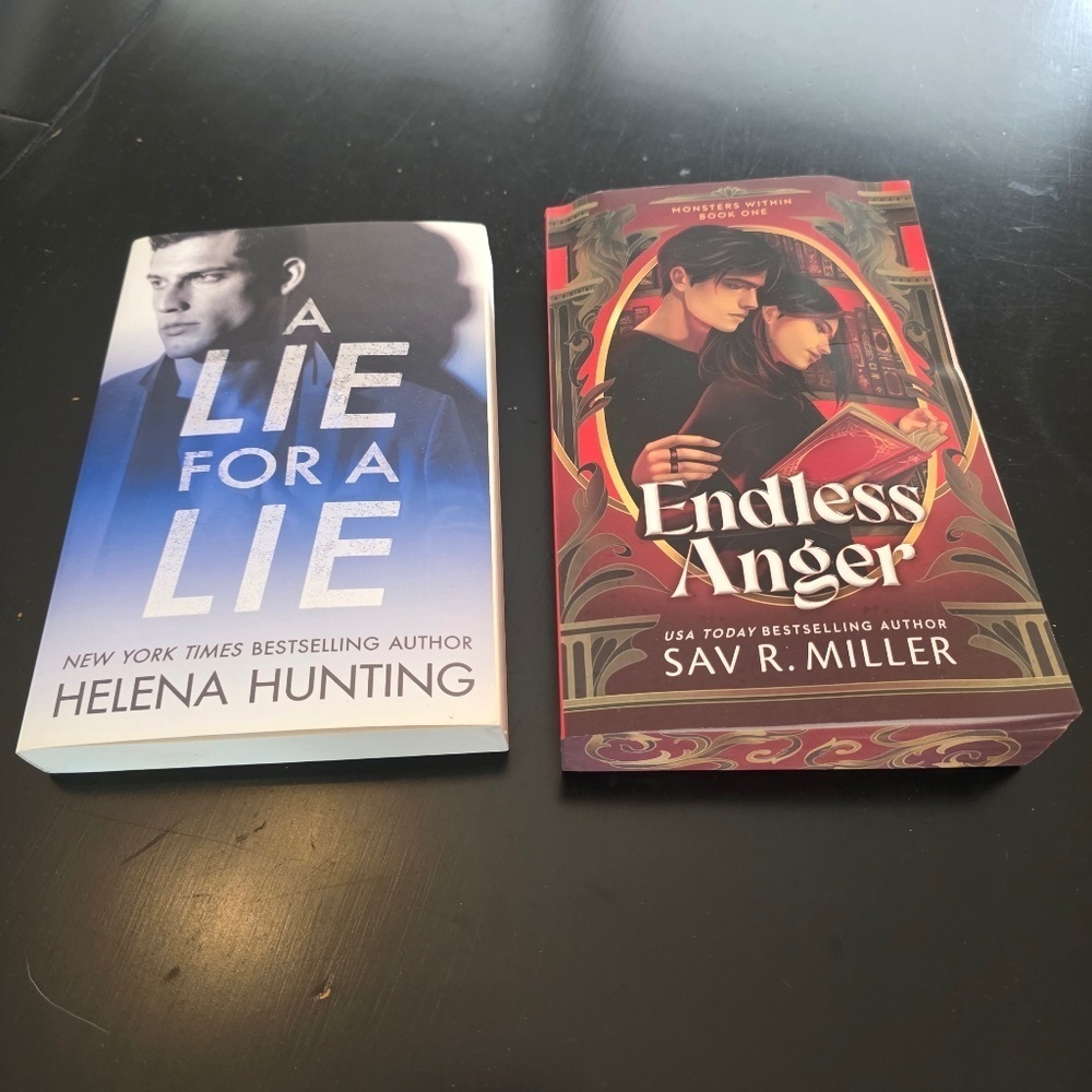 Lot of Two Contemporary Romance Books - A Lie for a Lie and Endless Anger
